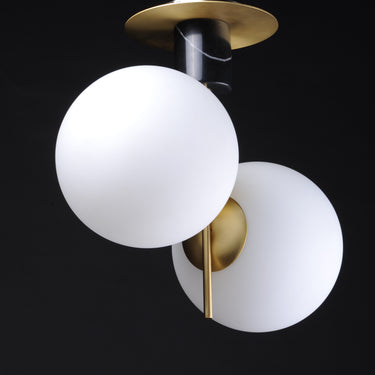 Maxim Lighting Vesper 2-Light Semi-Flush Satin Brass/Black