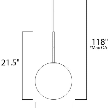 Maxim Lighting Vesper Pendant Satin Brass/Black
