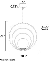Maxim Lighting Coronet Pendant Satin Brass