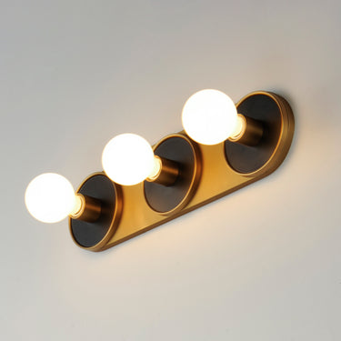 Maxim Lighting Hollywood 3-Light Sconce Black/Natural Aged Brass