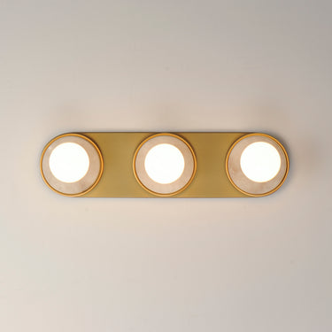 Maxim Lighting Hollywood Stone 3-Light Sconce Whit Alabaster/Natural Aged Brass