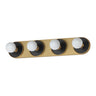 Maxim Lighting Hollywood 4-Light Sconce Black/Natural Aged Brass