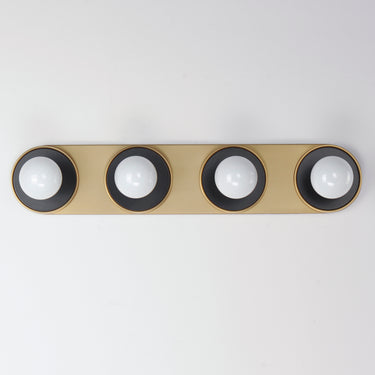 Maxim Lighting Hollywood 4-Light Sconce Black/Natural Aged Brass