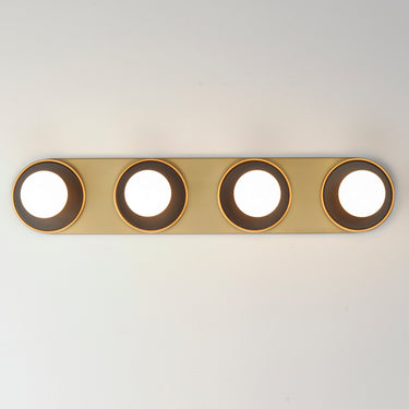 Maxim Lighting Hollywood 4-Light Sconce Black/Natural Aged Brass