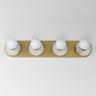 Maxim Lighting Hollywood Stone 4-Light Sconce Whit Alabaster/Natural Aged Brass
