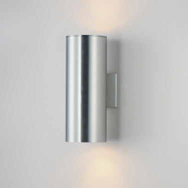 Maxim Lighting Outpost 2-Light 15"H Outdoor Wall Sconce Brushed Aluminum