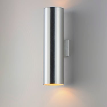 Maxim Lighting Outpost 2-Light 22"H Outdoor Wall Sconce Brushed Aluminum