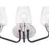Maxim Lighting Goblet 3-Light Bath Vanity Black/Satin Nickel