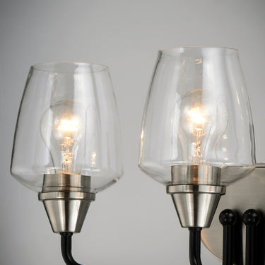 Maxim Lighting Goblet 3-Light Bath Vanity Black/Satin Nickel