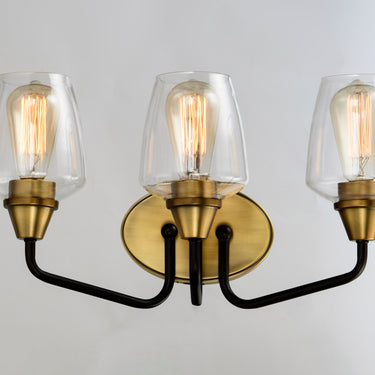 Maxim Lighting Goblet 3-Light Bath Vanity Bronze/Antique Brass
