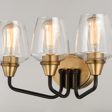 Maxim Lighting Goblet 3-Light Bath Vanity Bronze/Antique Brass