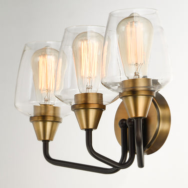 Maxim Lighting Goblet 3-Light Bath Vanity Bronze/Antique Brass
