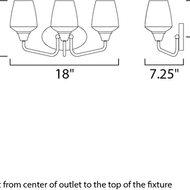Maxim Lighting Goblet 3-Light Bath Vanity Bronze/Antique Brass