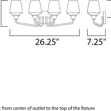 Maxim Lighting Goblet 4-Light Bath Vanity Black/Satin Nickel