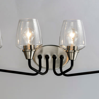 Maxim Lighting Goblet 4-Light Bath Vanity Black/Satin Nickel