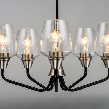 Maxim Lighting Goblet 5-Light Chandelier Black/Satin Nickel