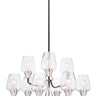 Maxim Lighting Goblet 9-Light Chandelier Black/Satin Nickel