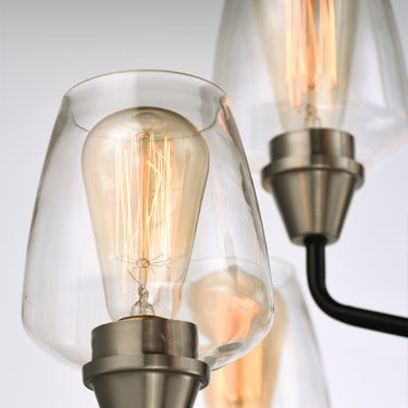 Maxim Lighting Goblet 9-Light Chandelier Black/Satin Nickel