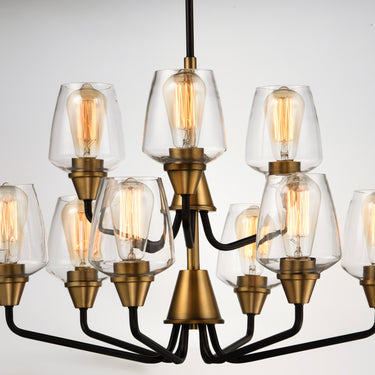 Maxim Lighting Goblet 9-Light Chandelier Bronze/Antique Brass