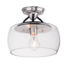 Maxim Lighting Goblet Semi Flush Mount Black/Satin Nickel