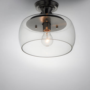Maxim Lighting Goblet Semi Flush Mount Black/Satin Nickel