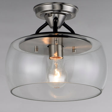 Maxim Lighting Goblet Semi Flush Mount Black/Satin Nickel