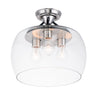 Maxim Lighting Goblet 3-Light Semi Flush Mount Black/Satin Nickel
