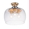 Maxim Lighting Goblet 3-Light Semi Flush Mount Bronze/Antique Brass