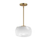 Maxim Lighting Glazed Pendant White/Natural Aged Brass