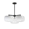 Maxim Lighting Glazed 3-Light Chandelier White/Black