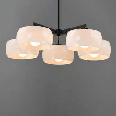 Maxim Lighting Glazed 5-Light Chandelier White/Black