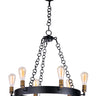 Maxim Lighting Noble 6-Light Chandelier Black/Natural Aged Brass