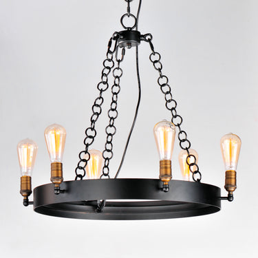 Maxim Lighting Noble 6-Light Chandelier Black/Natural Aged Brass