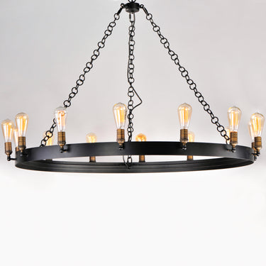 Maxim Lighting Noble 14-Light Chandelier Black/Natural Aged Brass