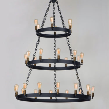 Maxim Lighting Noble 30-Light Chandelier Black/Natural Aged Brass