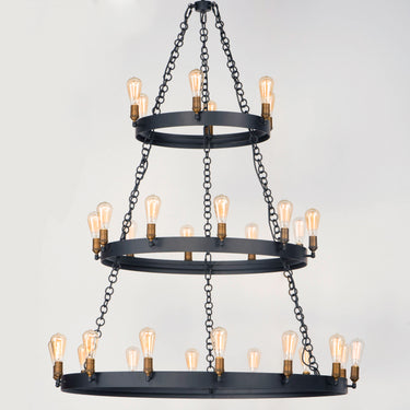 Maxim Lighting Noble 30-Light Chandelier Black/Natural Aged Brass