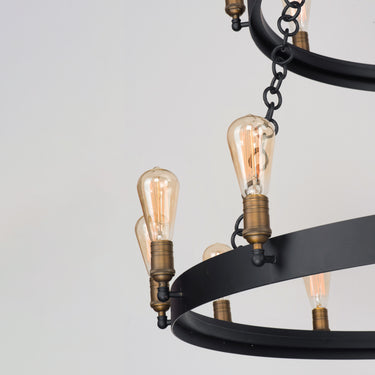 Maxim Lighting Noble 30-Light Chandelier Black/Natural Aged Brass