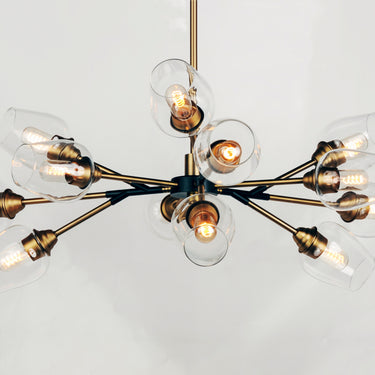Maxim Lighting Savvy 12-Light Chandelier Antique Brass/Black
