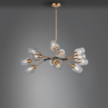 Maxim Lighting Savvy 12-Light Chandelier Antique Brass/Black