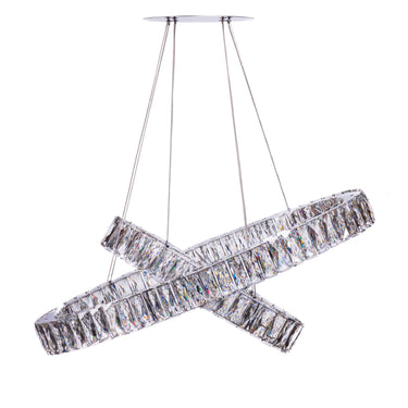 Finesse Decor Crystal Elegance LED Chandelier 2 Ovals