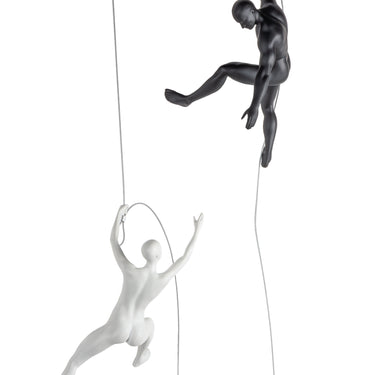 Finesse Decor Matte Black & White Wall Sculpture Couple