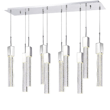 Finesse Decor Rectangular Crystal Chandelier XL 10 Light