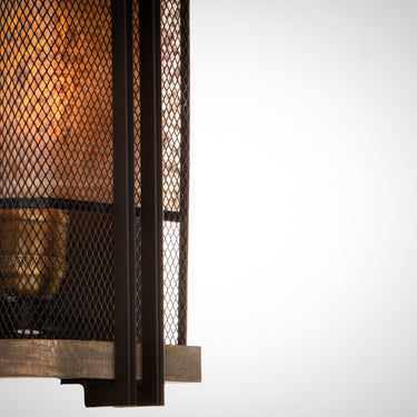 Maxim Lighting Boundry 2-Light Wall Sconce Black/Barn Wood/Antique Brass