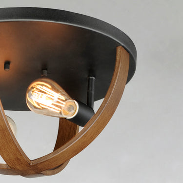 Maxim Lighting Compass 2-Light Flush Mount Antique Pecan/Black