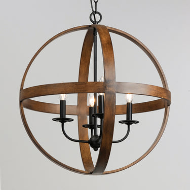 Maxim Lighting Compass 4-Light Pendant Antique Pecan/Black