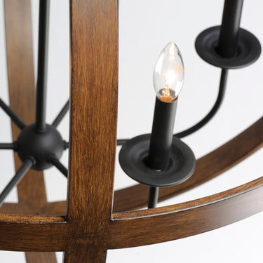 Maxim Lighting Compass 6-Light Pendant Antique Pecan/Black