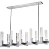 Finesse Decor 12 Light Rectangular Crystal Dianyi LED Chandelier Silver