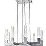 Finesse Decor 8 Light Square Crystal Dianyi LED Chandelier Silver