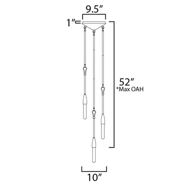 Maxim Lighting Pioneer 7-Light Pendant Anthracite