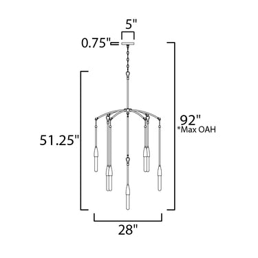 Maxim Lighting Pioneer 7-Light Chandelier Anthracite